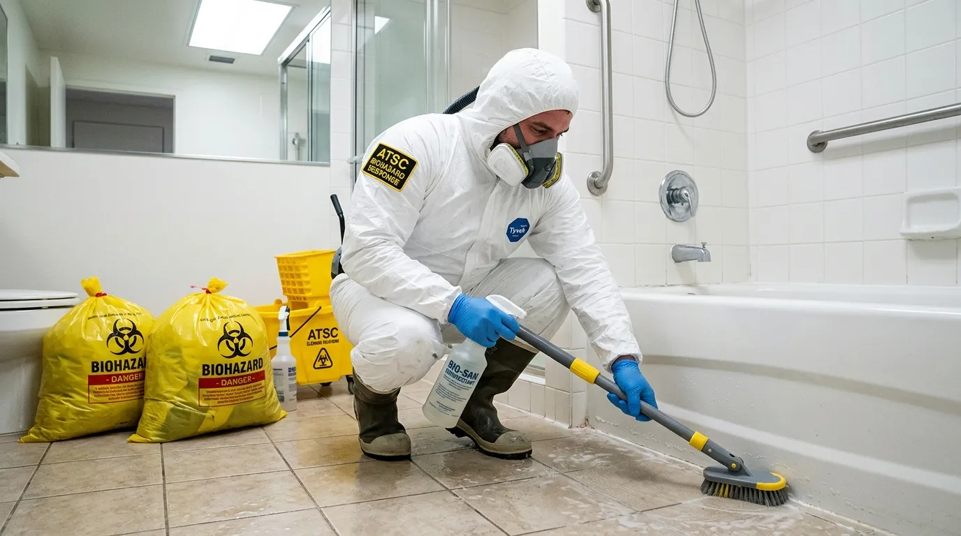 Decontamination equipment deployed for Blood Cleanup in Bay Wood